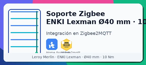 Añadimos soporte Zigbee para el motor tubular ENKI Lexman
